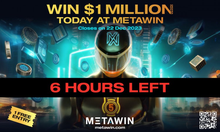 時鐘滴答作響：MetaWin 激動人心的 100 萬美元 USDC 獎金競賽還剩 6 小時