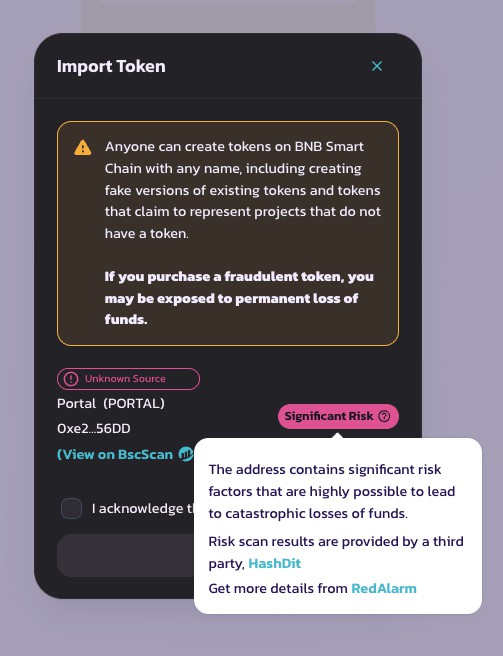假PORTALGAMING令牌詐騙警報(bào)