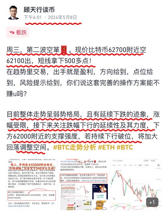 比特幣周三總結(jié)及凌晨操作思路解套做空