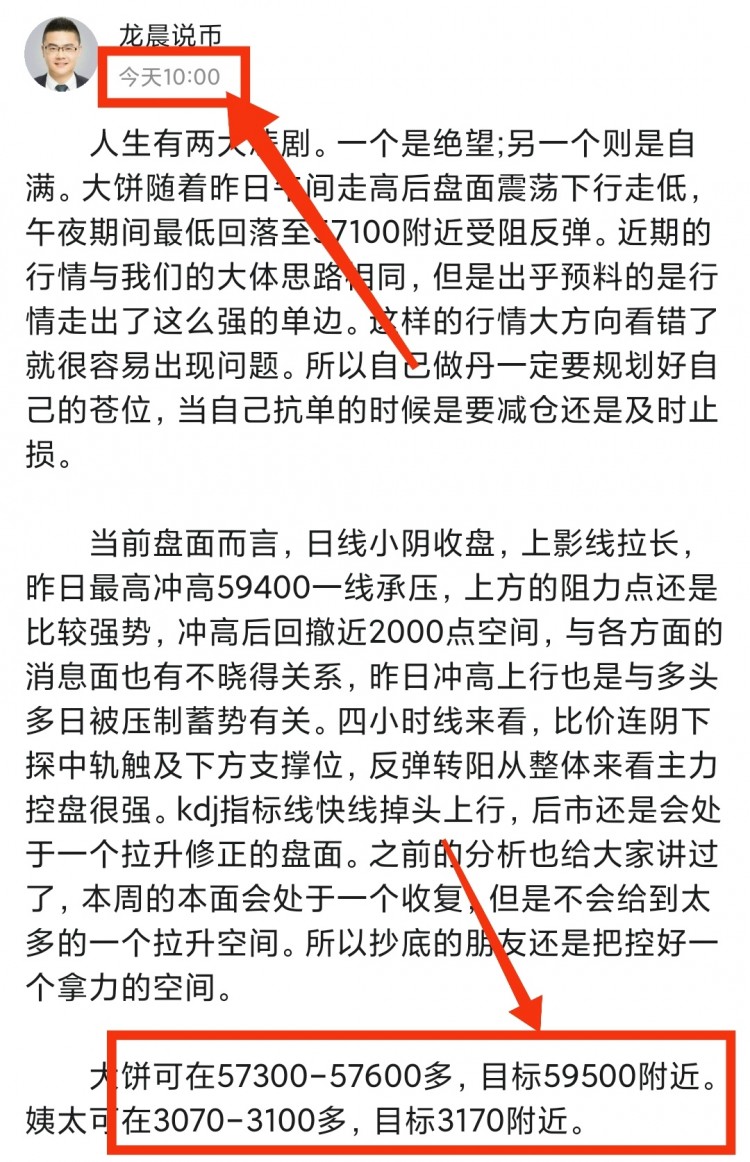 [龍晨說(shuō)幣]午后大餅以太操作建議